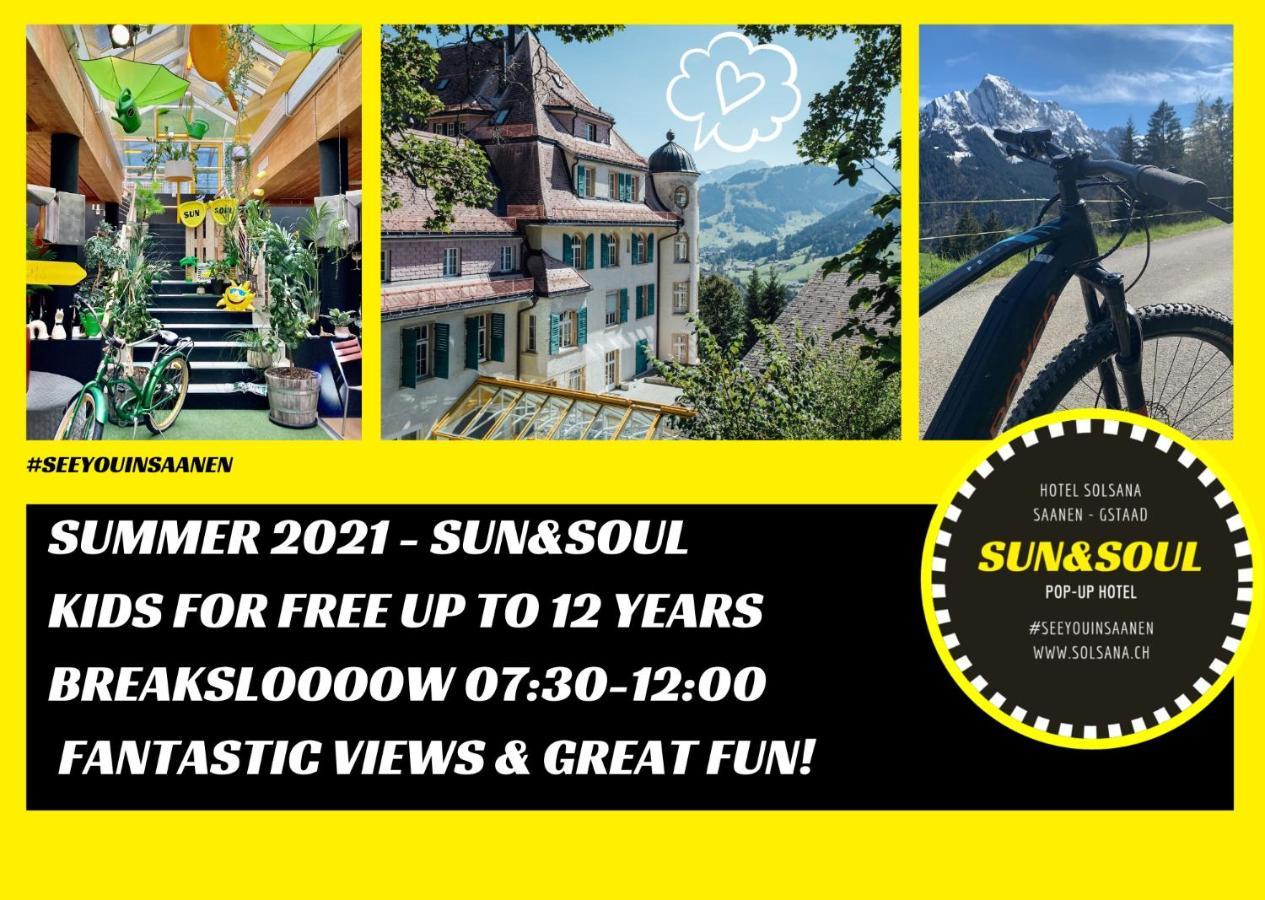 The Sun&Soul Panorama Pop-Up Hotel Solsana Saanen Eksteriør billede